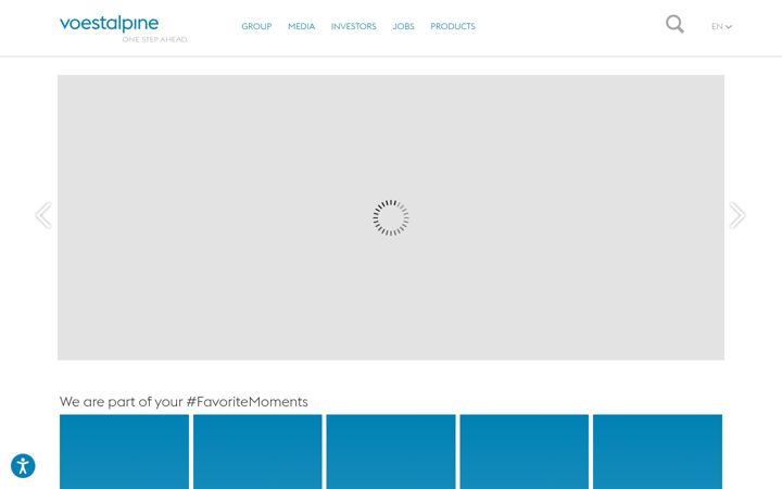 Captură de ecran a voestalpine.com