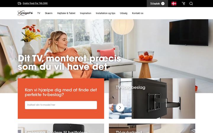 Screenshot of vogels.com