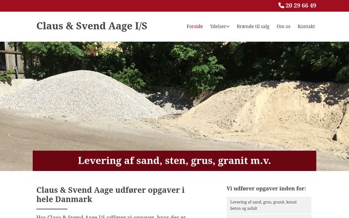 Screenshot van vognmand-claus-svendaage.dk