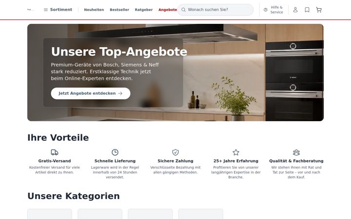 Screenshot di vogt-kuechentechnik.de