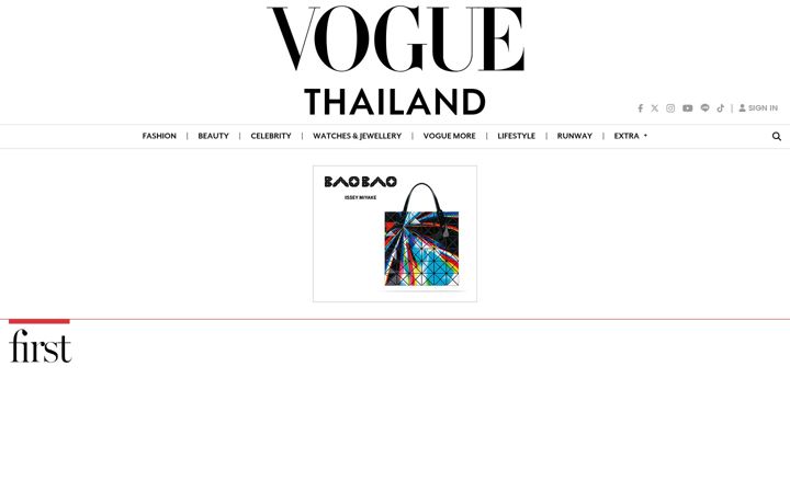 Screenshot of vogue.co.th