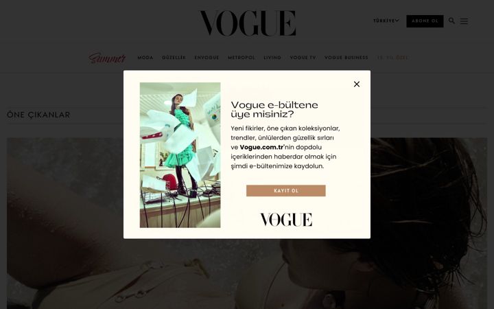 Screenshot of vogue.com.tr