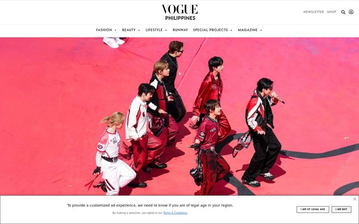 Screenshot of vogue.ph