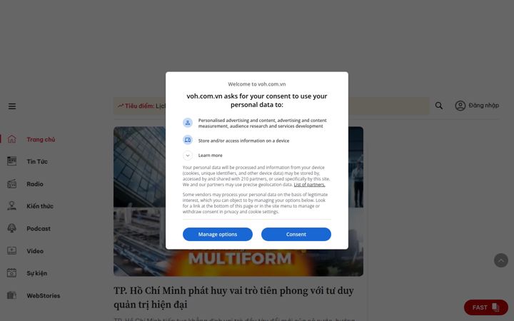 Screenshot of voh.com.vn