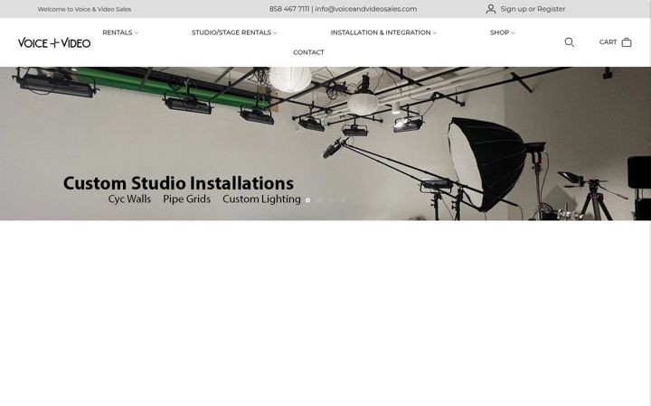 Screenshot of voiceandvideosales.com
