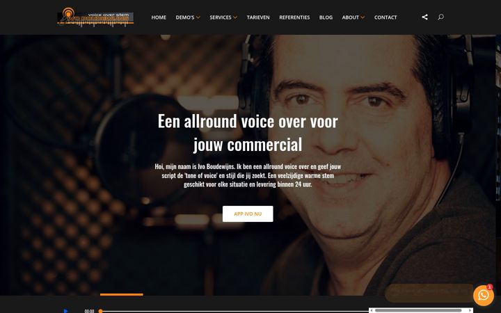 Screenshot of voiceoverstem.nl