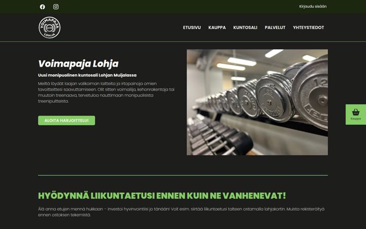 Capture d'écran de voimapajalohja.fi