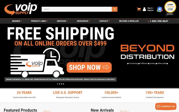 Screenshot of voipsupply.com
