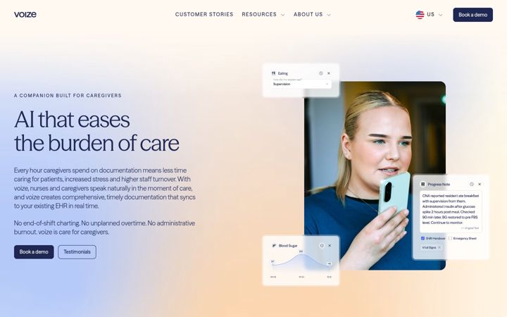 Screenshot of voize.de