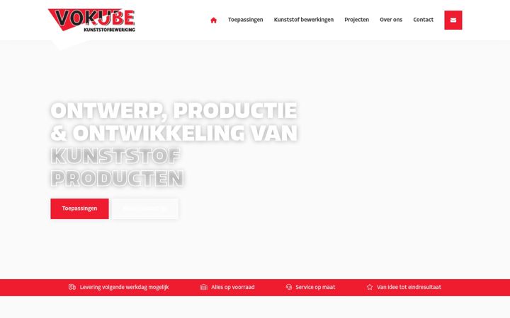 Screenshot stránky vokube.nl