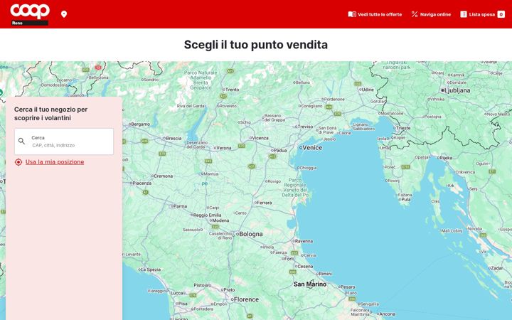 Screenshot of volantinocoopreno.it