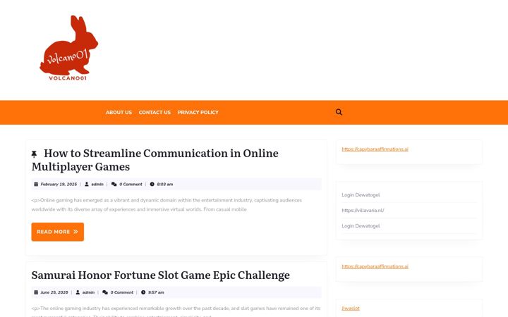 Screenshot of volcano01.com