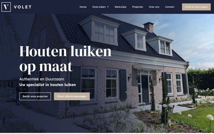 Captura de pantalla de volet.nl
