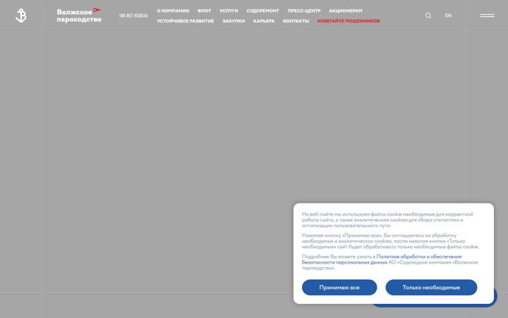 Screenshot of volgaflot.ru
