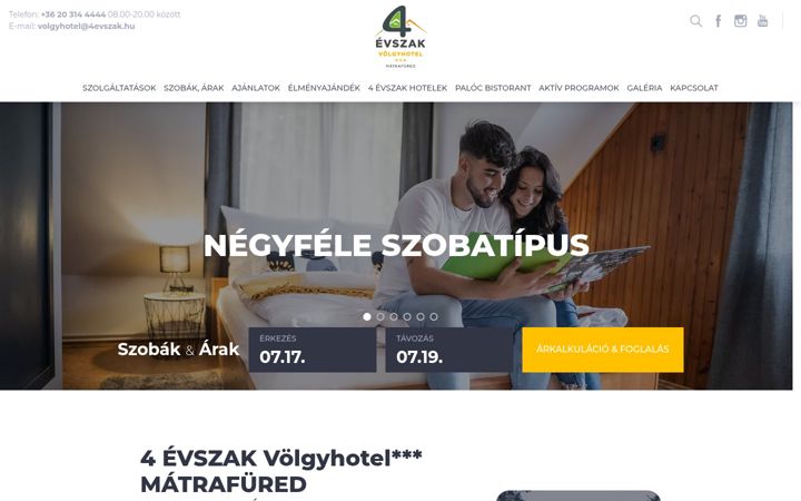 Screenshot von volgyhotel.hu