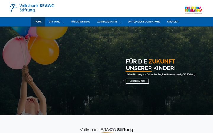 Screenshot of volksbank-brawo-stiftung.de
