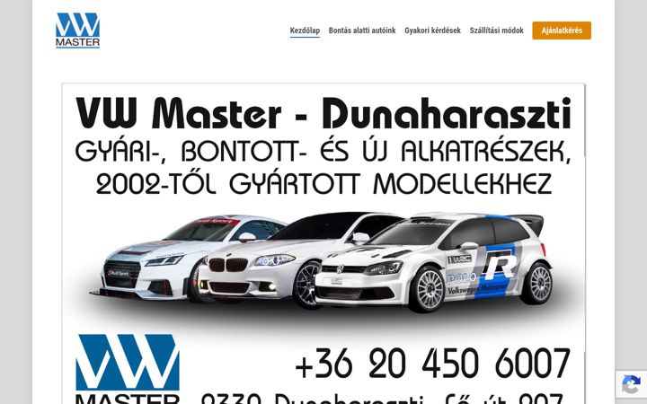 Screenshot von volkswagen-alkatresz-bonto.hu