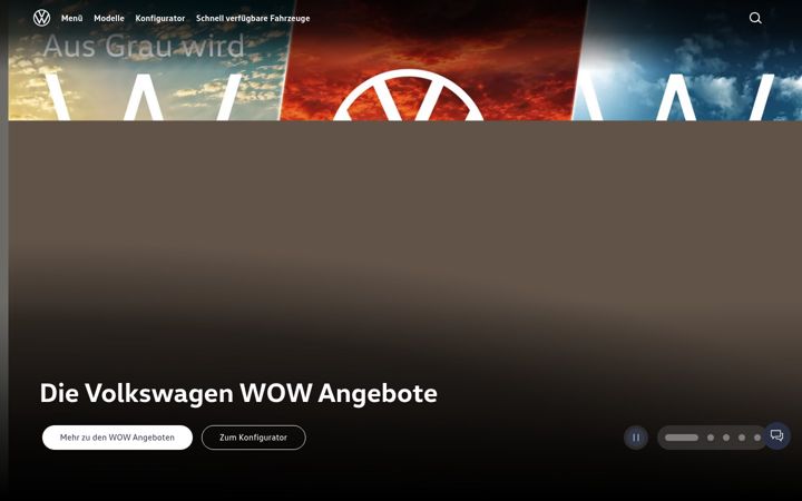 Screenshot of volkswagen.at