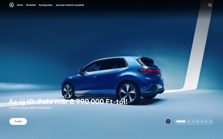 Screenshot of volkswagen.hu