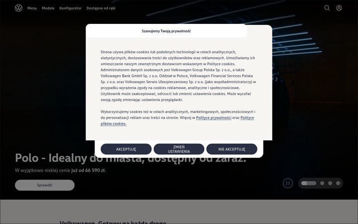 Screenshot of volkswagen.pl