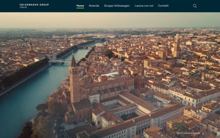 Screenshot of volkswagengroup.it