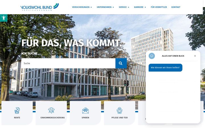 Screenshot of volkswohl-bund.de