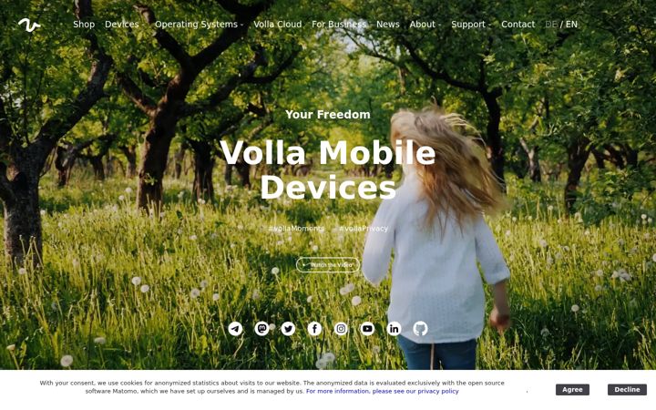 Kuvakaappaus sivustosta volla.online