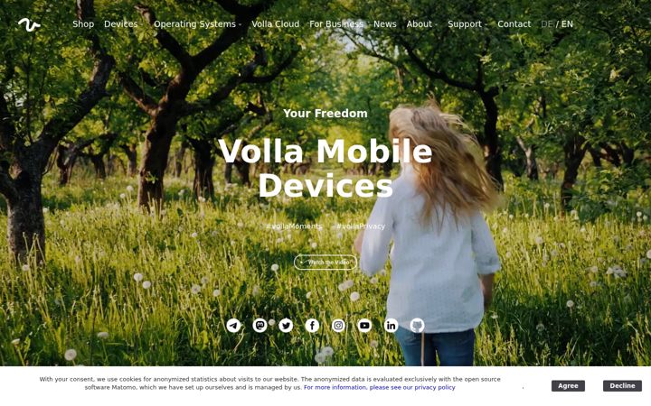 Screenshot of volla.tech
