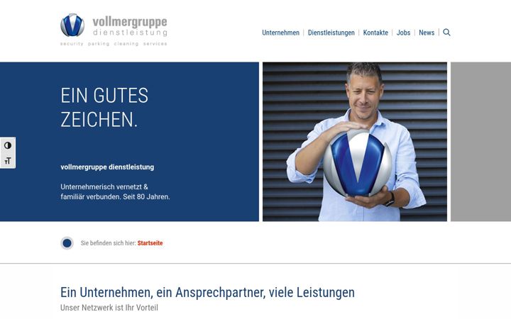 Screenshot of vollmergruppe.de