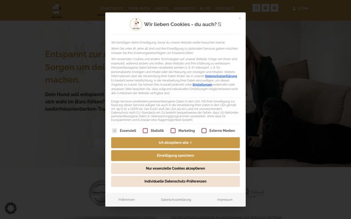 Snímek obrazovky vollzeit4beiner.at