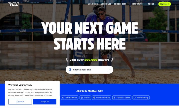 Screenshot of volosports.com