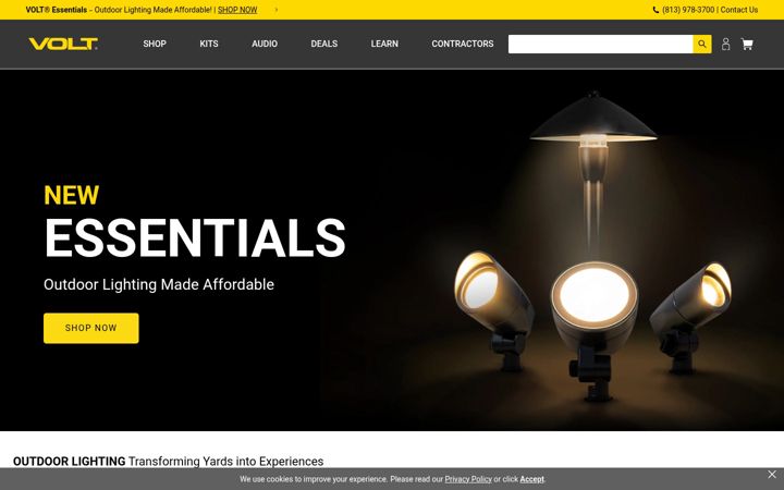 Screenshot of voltlighting.com