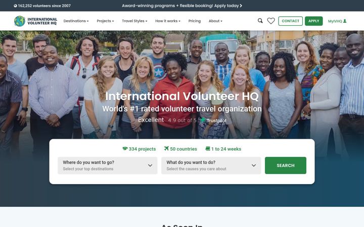 Screenshot of volunteerhq.org