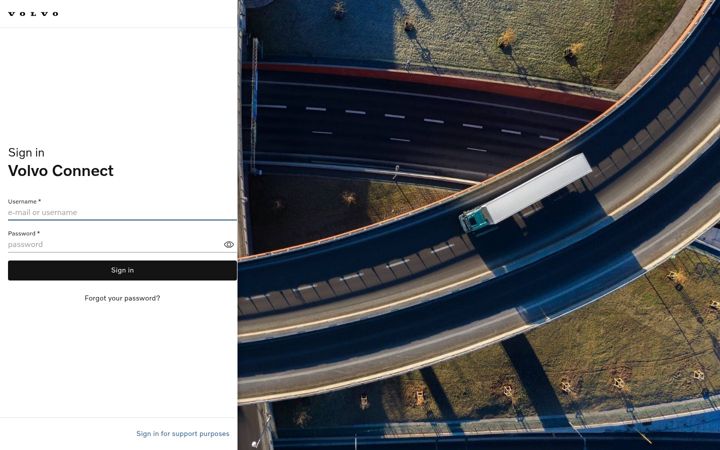 Screenshot of volvoconnect.com