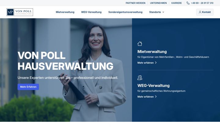 Skjámynd af von-poll-hausverwaltung.com