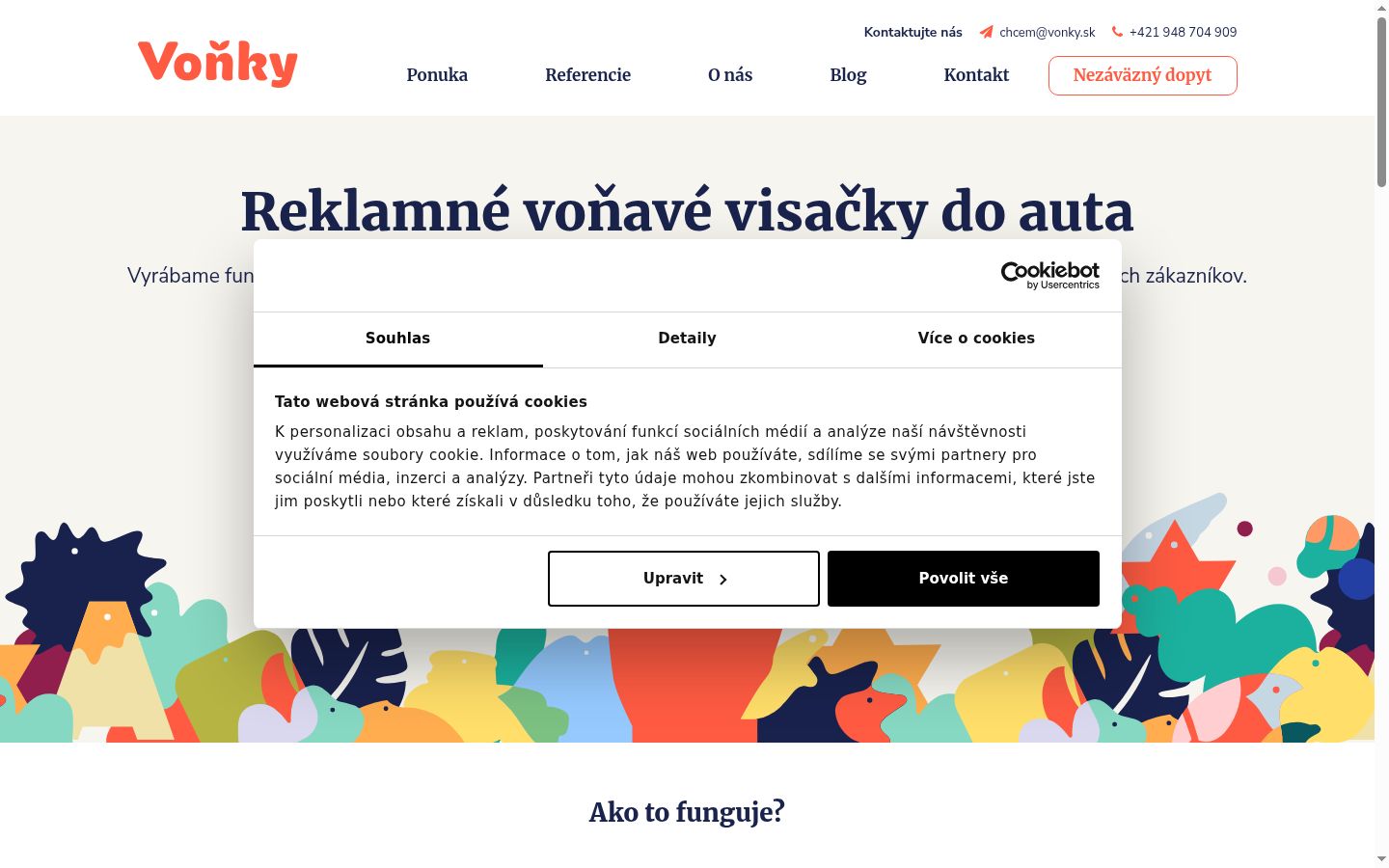 Sutikimo reklamjuostės, rodytos prieš bet kokią sąveiką, ekrano kopija