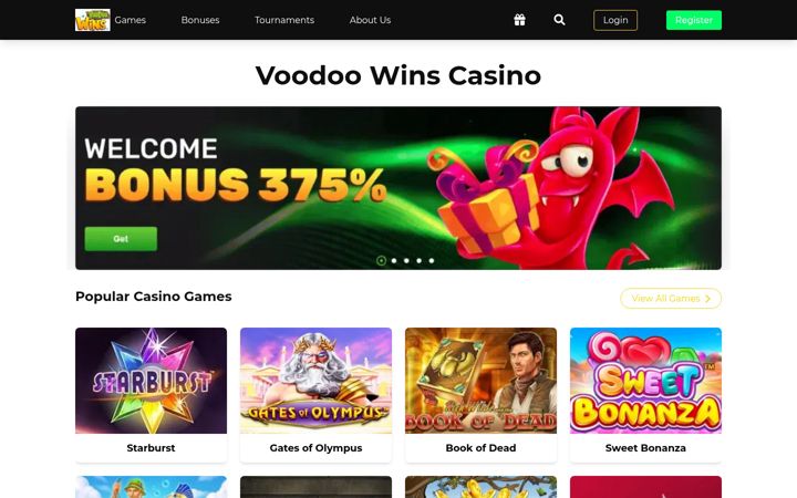 Screenshot of voodoo-wins-casino.com