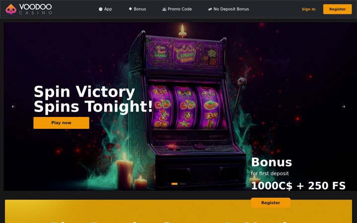 Screenshot of voodoocasino.io