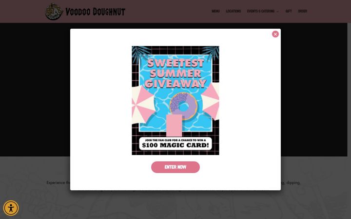 Posnetek zaslona voodoodoughnut.com