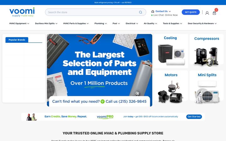 Screenshot of voomisupply.com