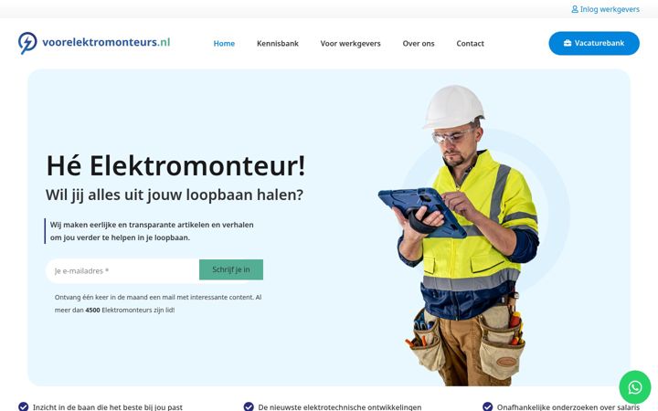 Ekrano kopija voorelektromonteurs.nl