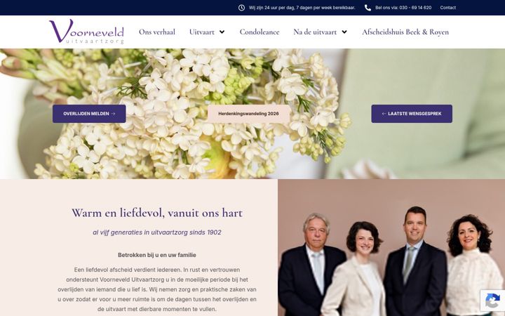 Screenshot van voorneveld-uitvaartzorg.nl