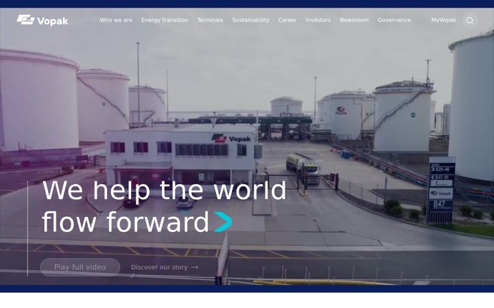 Screenshot of vopak.com