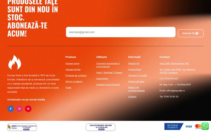 Skjermbilde av vopseatermorezistenta.ro