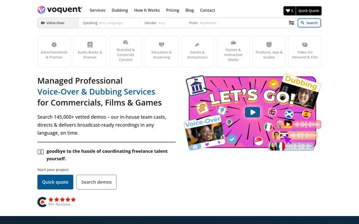 Screenshot von voquent.com