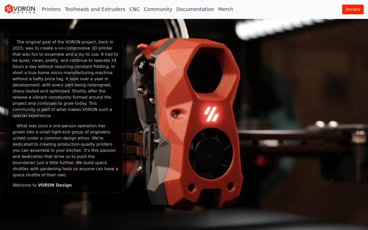 Screenshot of vorondesign.com