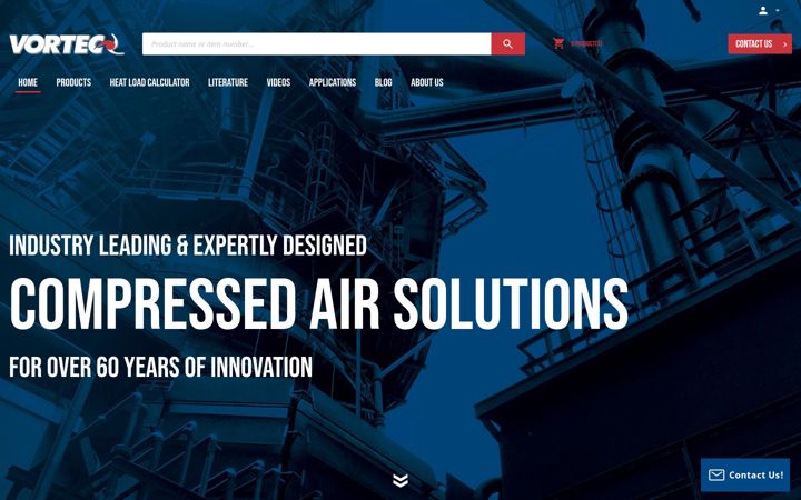 Screenshot di vortec.com