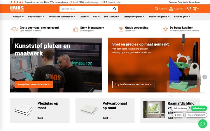 Snímek obrazovky voskunststoffen.nl