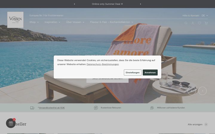 Captura de ecrã de vossen.com