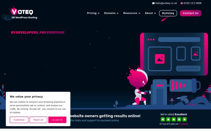 Screenshot of voteq.co.uk